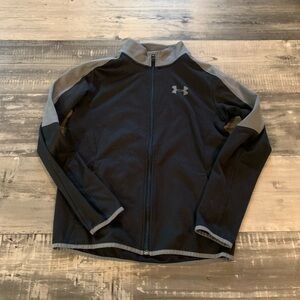 Under Armour Kids Black and Gray Performance Jacket ylg